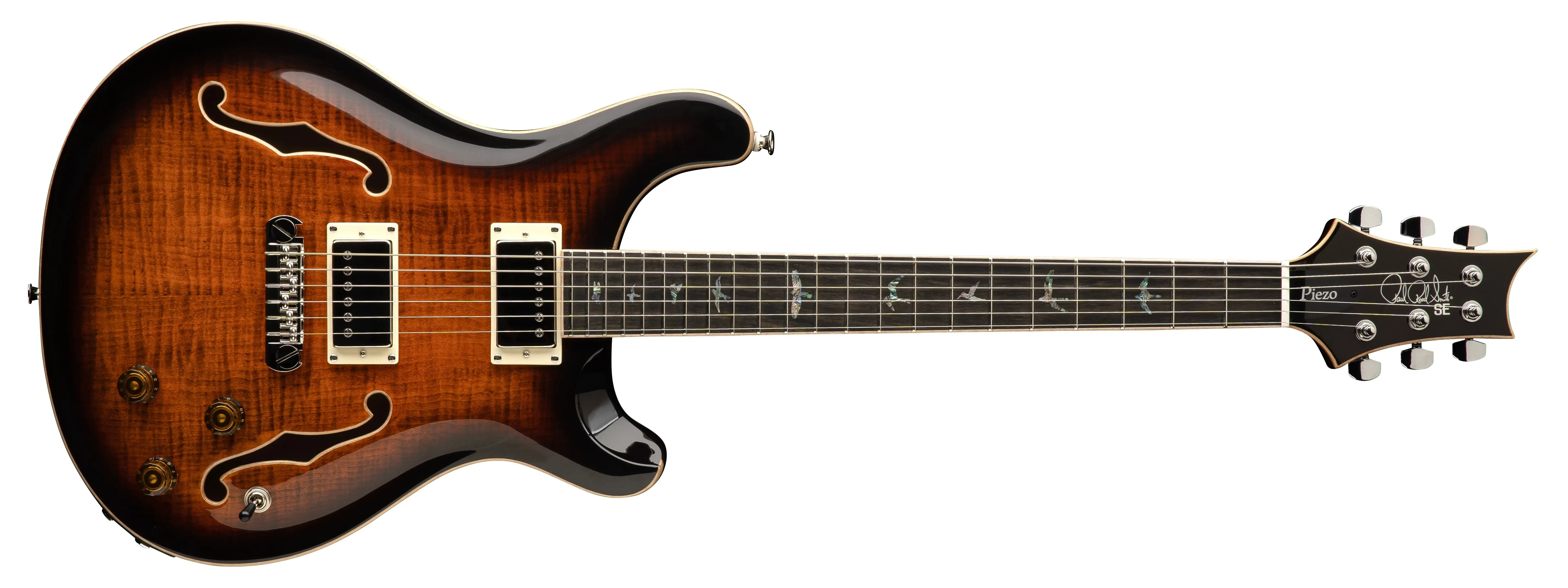 PRS SE Hollowbody II Piezo Orange Tiger Smokeburst